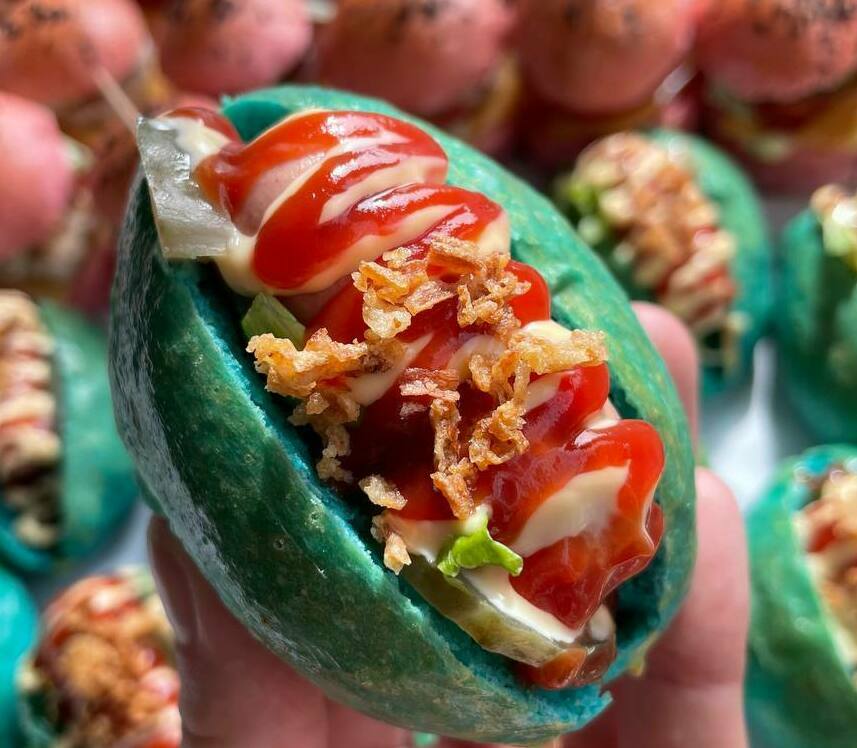 цветные мини бургеры цветные мини бургеры